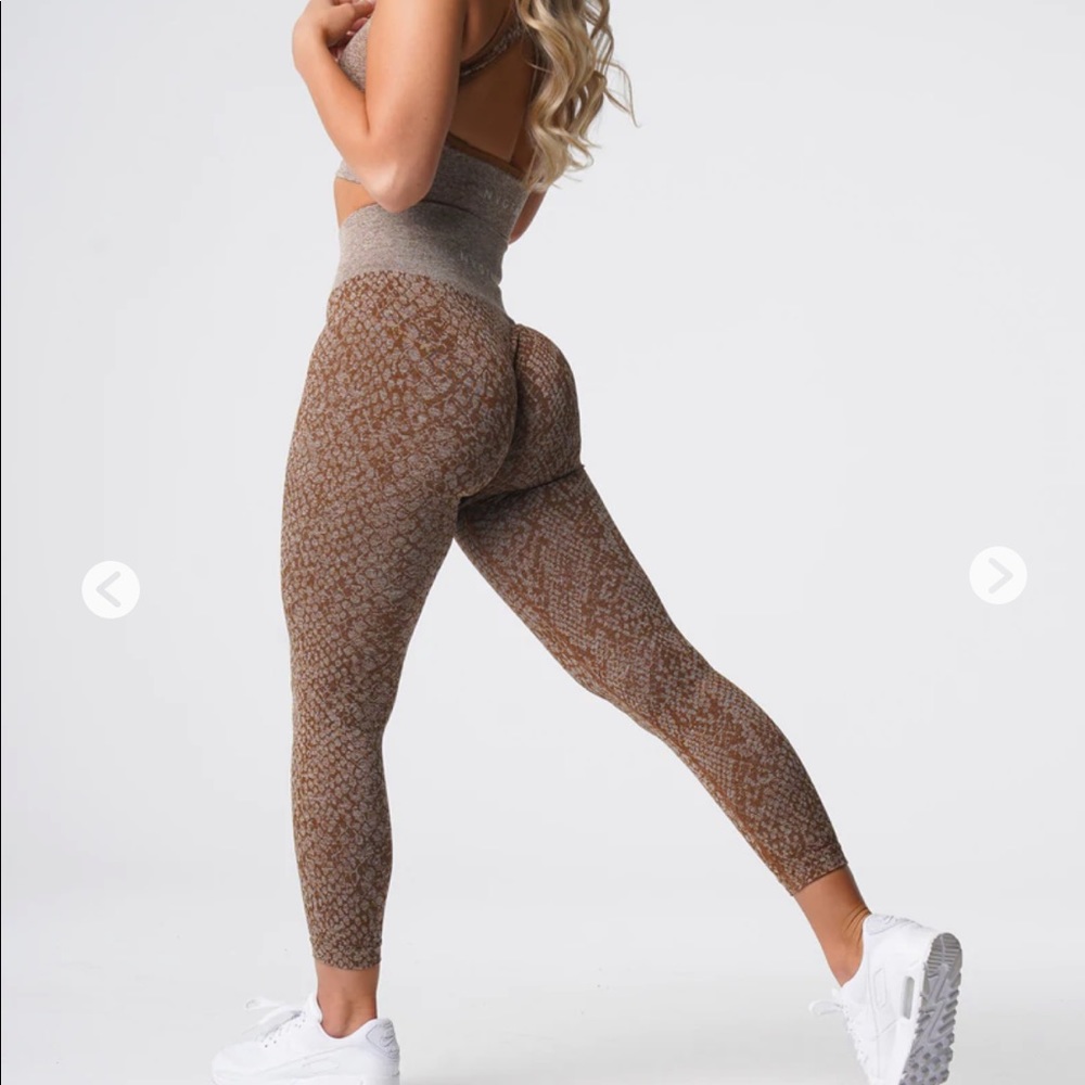 NVGTN mocha snake skin leggings